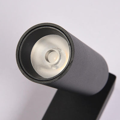 Minimalistische, einfarbige, drehbare LED-Wandleuchte aus Aluminium 