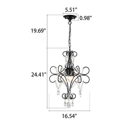 Vintage Luxury Crystal Candle Design 1/3 Light Chandelier