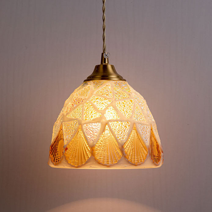 Nordic Vintage Colorful Shell 1-Licht Pendelleuchte 