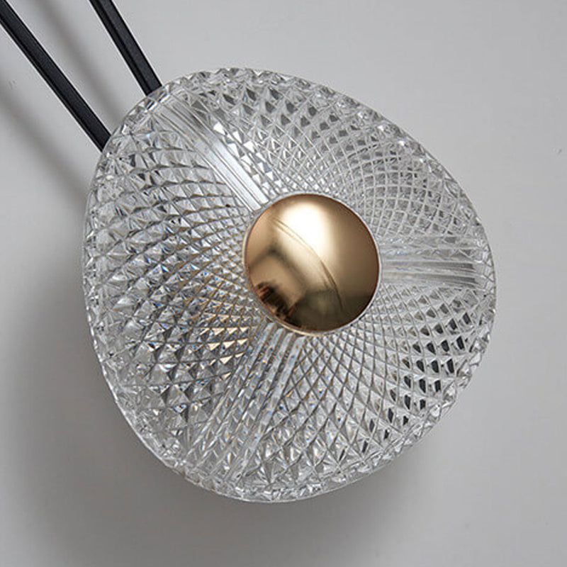 Nordic Light Luxury Wrought Iron Aluminum Round LED Wall Sconce Lamp