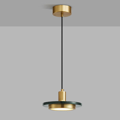 Nordic Light Luxury Copper Marble 1-Light Pendant Light