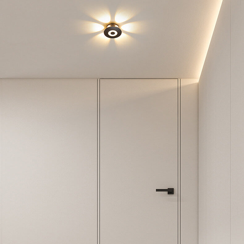 Applique murale LED ronde en aluminium industrielle, rangée de fleurs créative, effet d&