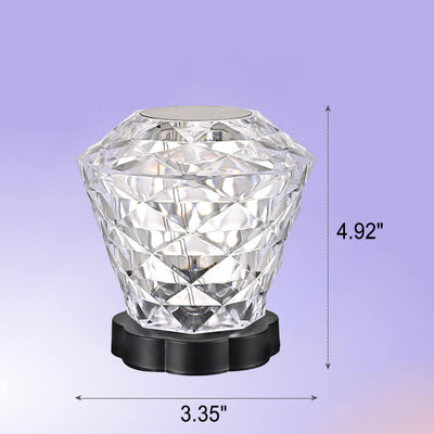 Kreative Diamant-Rosenblatt-Acryl-LED-Nachtlicht-dekorative Tischlampe