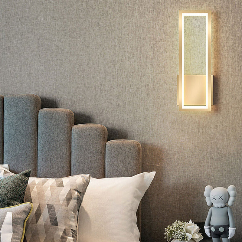 مصباح حائط LED بتصميم حلقة مجوفة مستطيلة فاخرة مبتكرة 