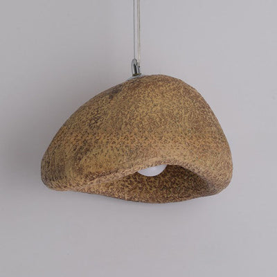 Japanese Wabi-sabi Resin Imitation Stone 1-Light Pendant Light