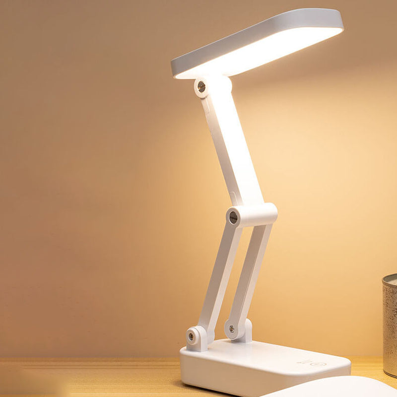 Lámpara de escritorio LED de protección ocular, plegable, solar simple y con atenuación infinita 