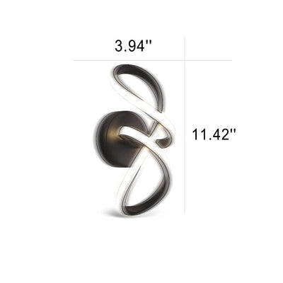 Lampe murale LED en aluminium de forme simple et torsadée nordique 