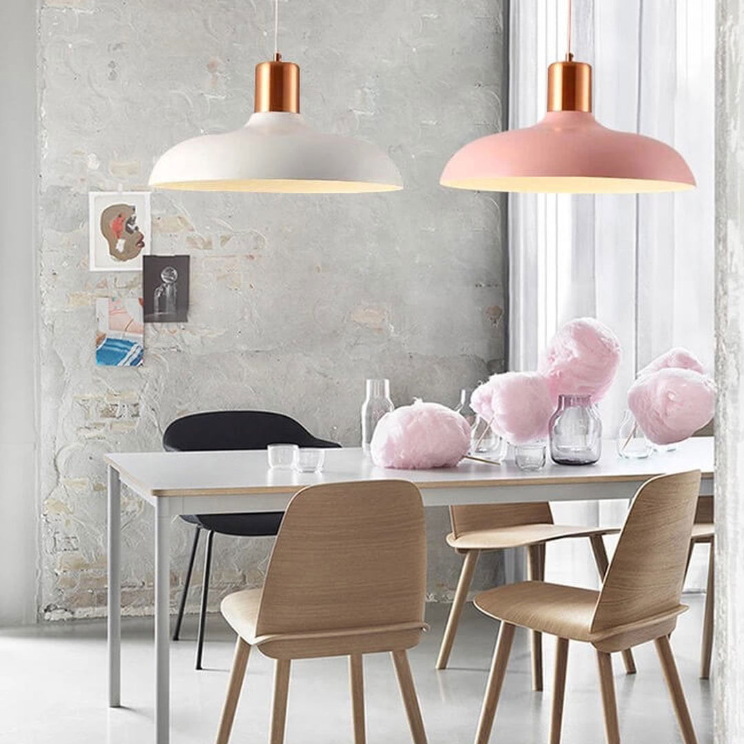 Lampe suspendue nordique créative à 1 lumière couleur macaron 