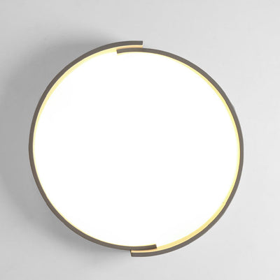 Nordic Simplicity Round Geometric Edge LED Flush Mount Ceiling Light