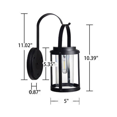 Solar ABS Cylindrical Lampshade Waterproof LED Portable and Hangable Outdoor Light