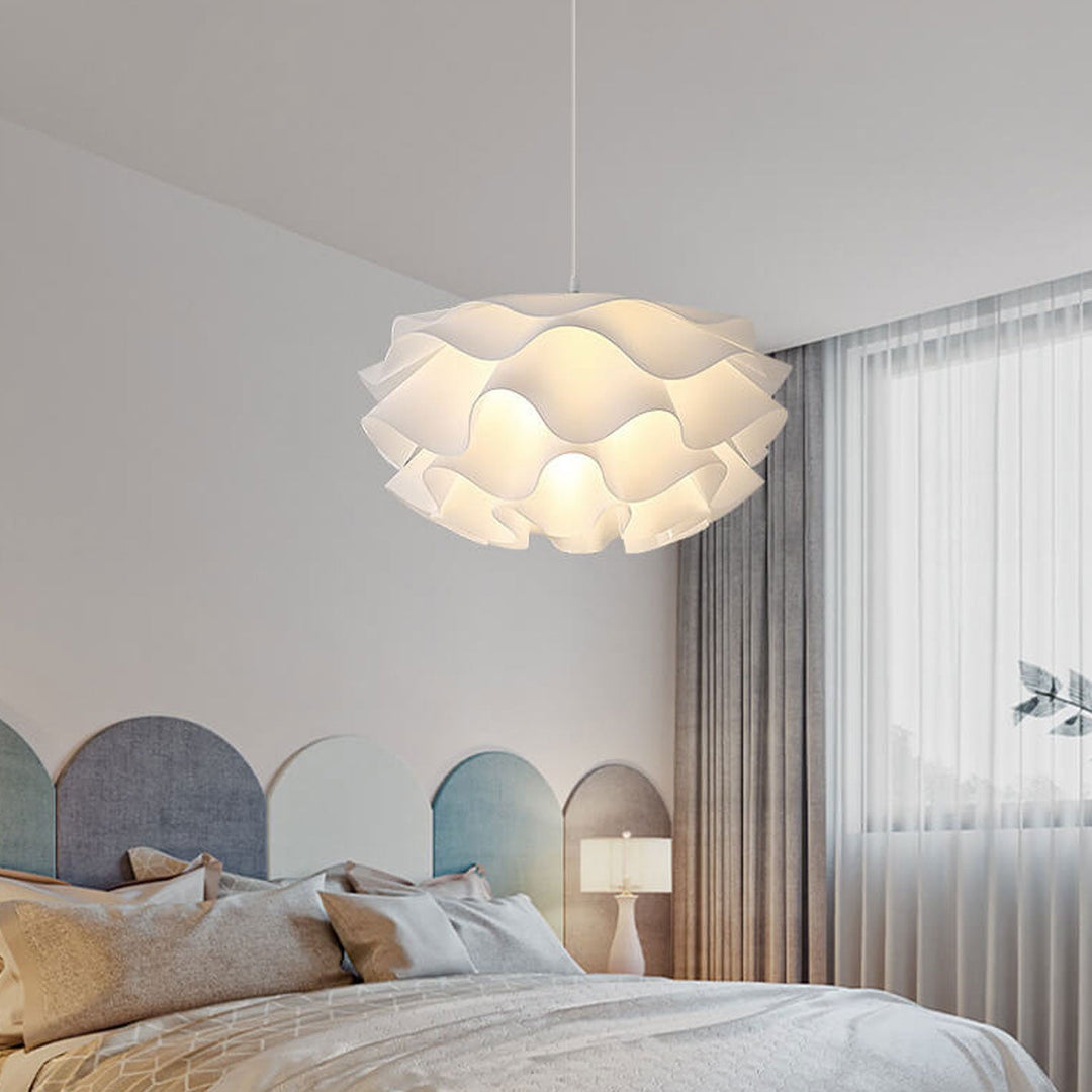 Modern Minimalist Iron Acrylic Floral Petal 1-Light Pendant Light for Living Room