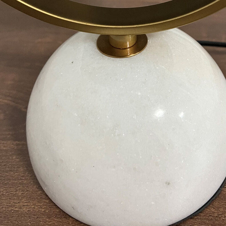 Moderne kreative runde drehbare 1-Licht-Tischlampe mit Marmorsockel