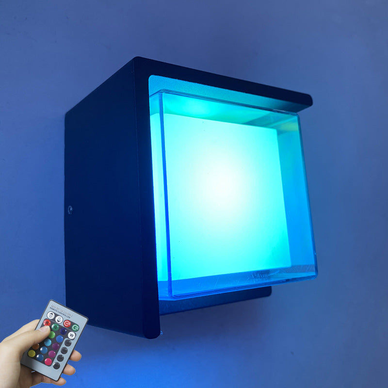 Lampe murale LED à gradation avec application en aluminium rhombique pour extérieur intelligente 