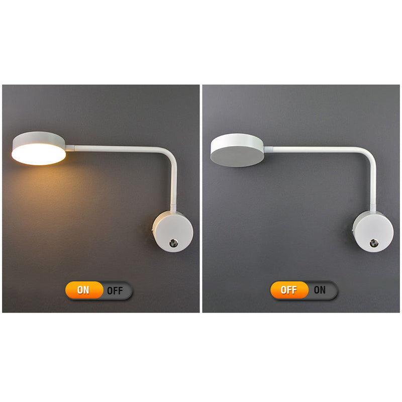 Modern Minimalist Solid Color with Switch Rotatable LED Wall Sconce Lamp