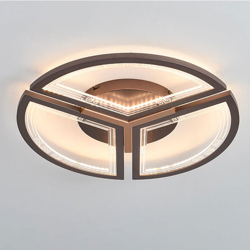 Neue chinesische schmiedeeiserne runde quadratische LED-Deckenleuchte aus Acryl