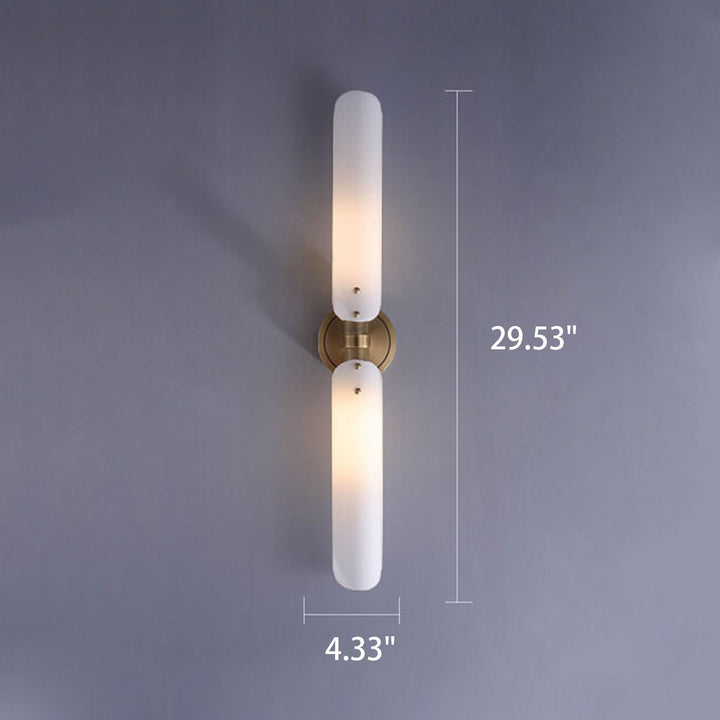 Lámpara Aplique de Pared de Vidrio Largo de Lujo Moderno 1/2 Luz 