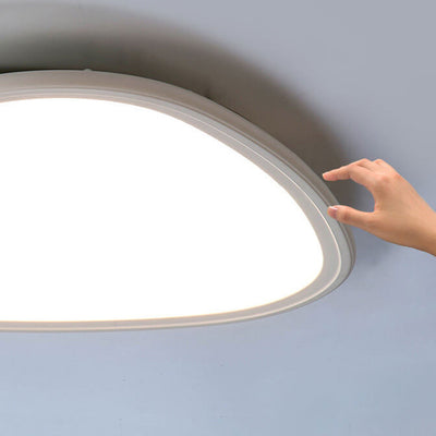 Modern Minimalist Aluminum Acrylic Round Triangle LED Flush Mount Ceiling Light