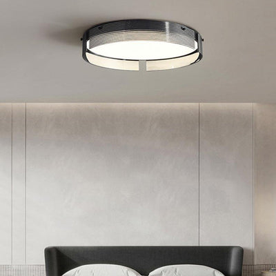 Luz de techo LED montada al ras con pantalla de anillo de círculo acrílico de simplicidad moderna para sala de estar 