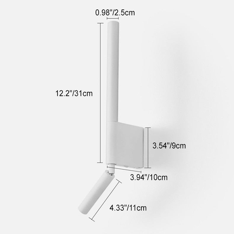 Modern Minimalist Aluminum Stirp Adjustable Spotlight LED Wall Sconce Lamp For Bedroom