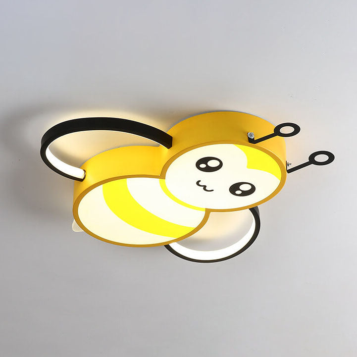 Cartoon Creative Bees Acrylic Iron LED Flush Mount Ceiling Light