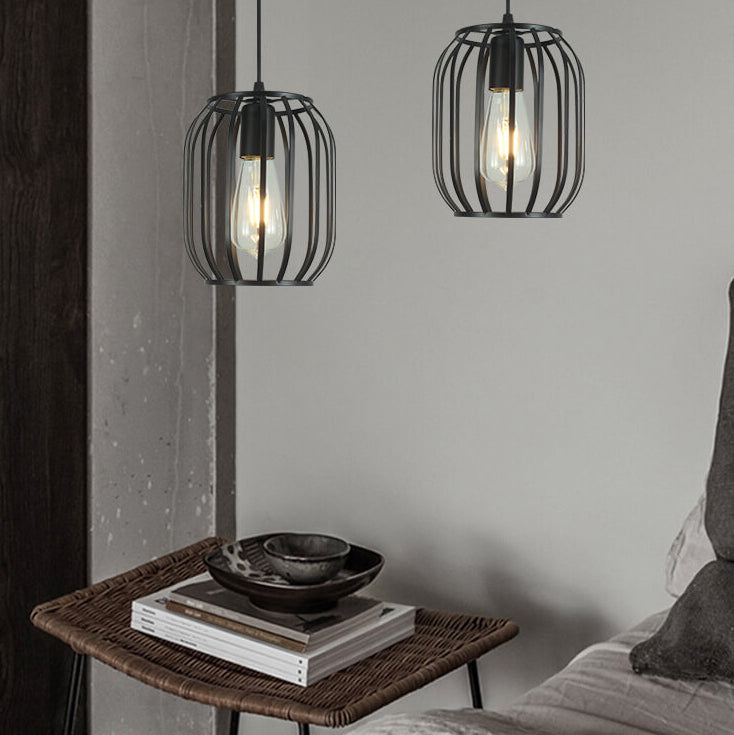 Retro Industrial Iron Creative Hollow Design 1-Light Pendant Light