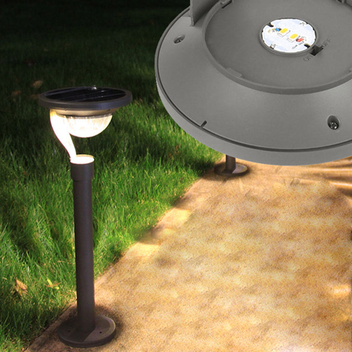 Luz de jardín solar LED impermeable de uso dual moderna de piso a techo para exteriores 