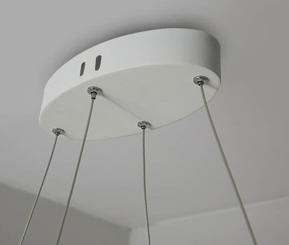 Lustre LED en aluminium de ligne de courbe créative moderne 