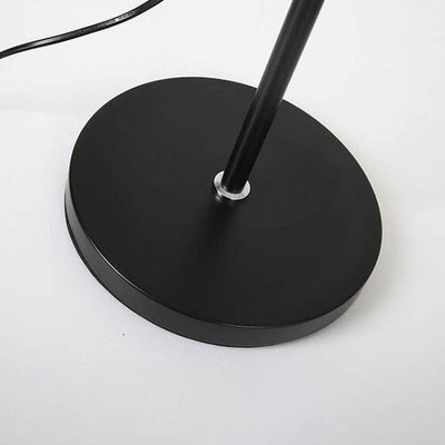 Lampadaire sur pied à 1 lumière avec abat-jour conique en placage de fer simple nordique 