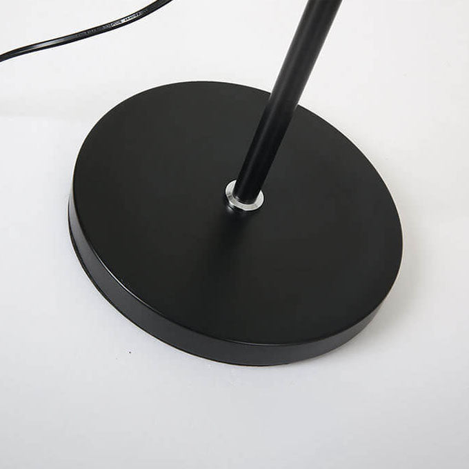 Lampadaire sur pied à 1 lumière avec abat-jour conique en placage de fer simple nordique 