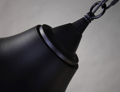 Vintage Industrial Horn Shaped Iron 1-Light Pendant Light
