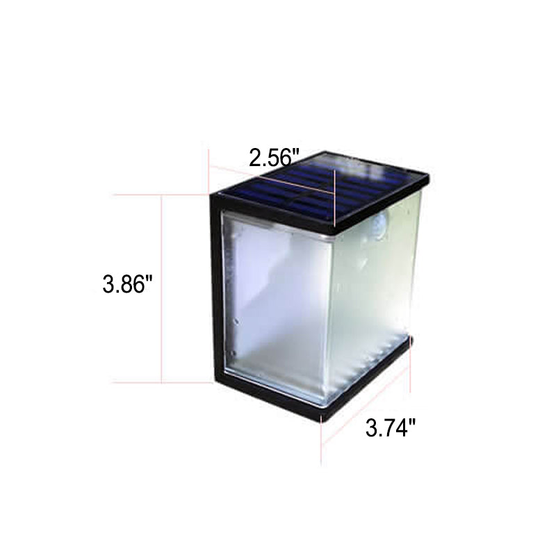 Solarkörper-Induktions-rechteckiges Kasten-Design LED-Außendekorations-Wandleuchte-Lampe