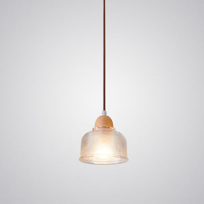 Nordic Log Glass Einfaches Design 1-Licht-Pendelleuchte 