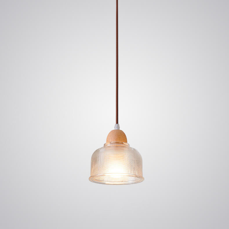 Nordic Log Glass Einfaches Design 1-Licht-Pendelleuchte 
