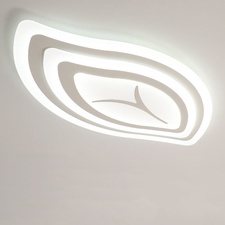 Plafonnier à LED en acrylique en forme de feuille créative 