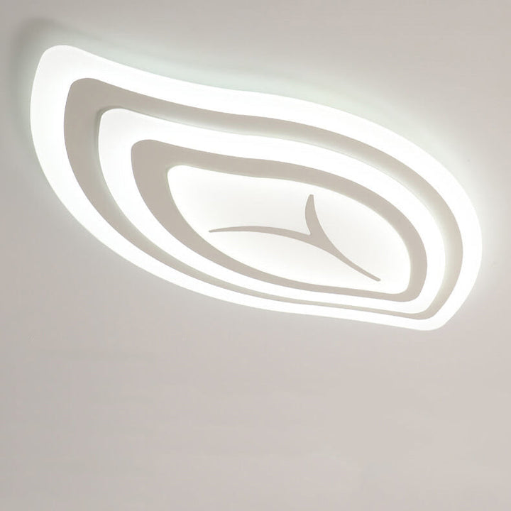 Plafonnier à LED en acrylique en forme de feuille créative 