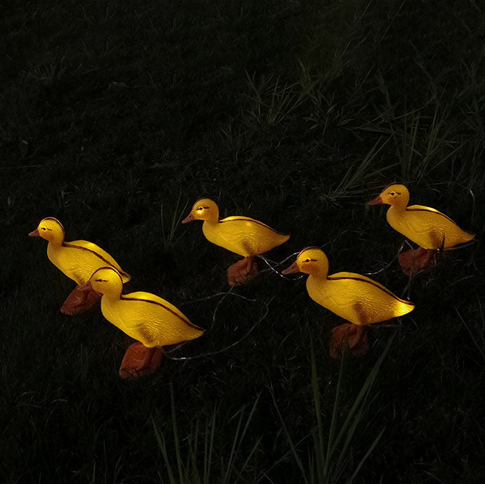 Lumière décorative de paysage animal en forme de canard créatif solaire à LED 