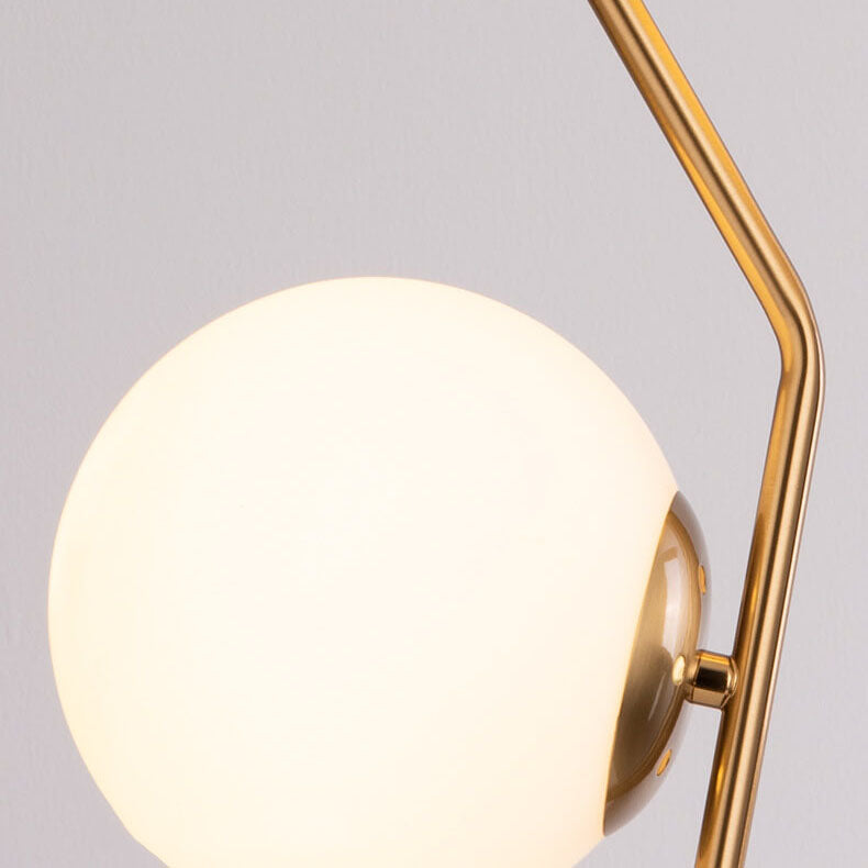 Moderner, minimalistischer Glas-Kronleuchter mit 2 Lichtinseln 