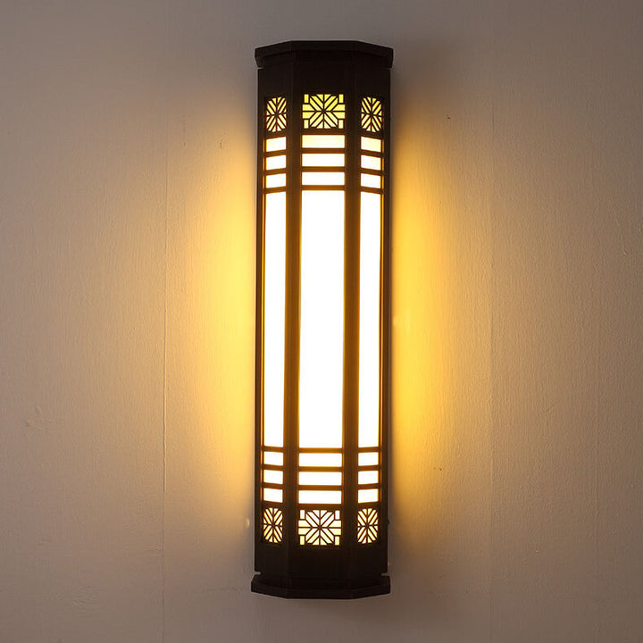 Applique murale LED étanche moderne classique cylindrique en acier inoxydable imitation marbre pour l&