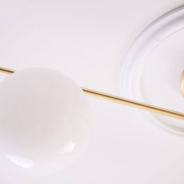 Moderner minimalistischer Kronleuchter mit Ast-Design und runden Magic-Bean-Glaskugeln, 3/6/9-flammig, für das Wohnzimmer 