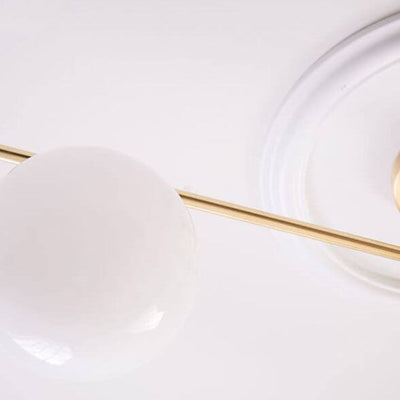 Nordic Minimalist Branch Magic Bean Glass Round Ball 3/6/9 Light Kronleuchter 