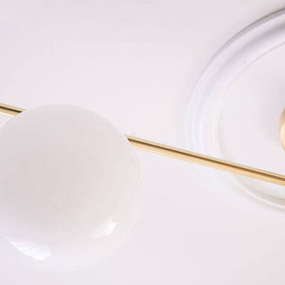 Nordic Minimalist Branch Magic Bean Glass Round Ball 3/6/9 Light Chandelier
