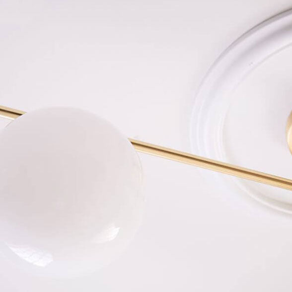 Nordic Minimalist Branch Magic Bean Glass Round Ball 3/6/9 Light Kronleuchter 