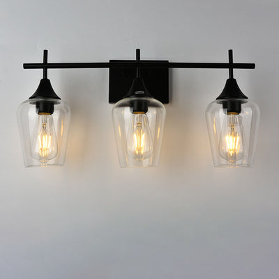 Lámpara de Aplique de Pared de 2/3 Luces de Hierro con Copa de Vino Industrial Simple 
