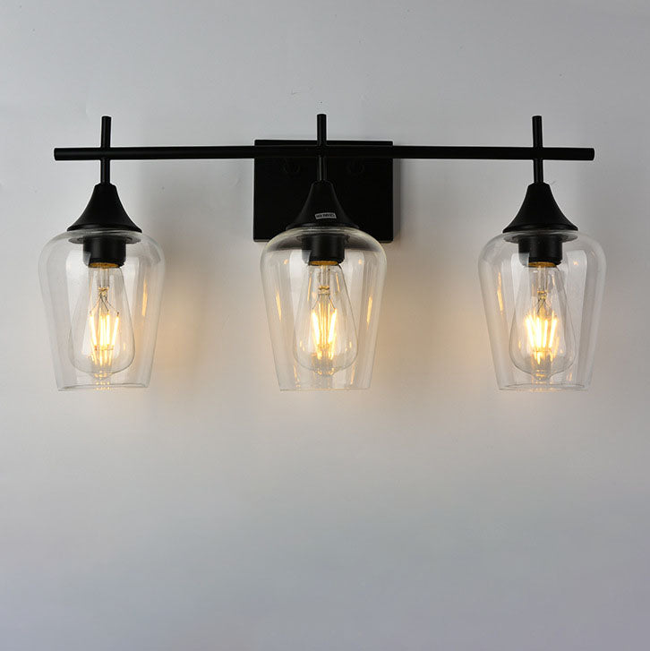 Lámpara de Aplique de Pared de 2/3 Luces de Hierro con Copa de Vino Industrial Simple 