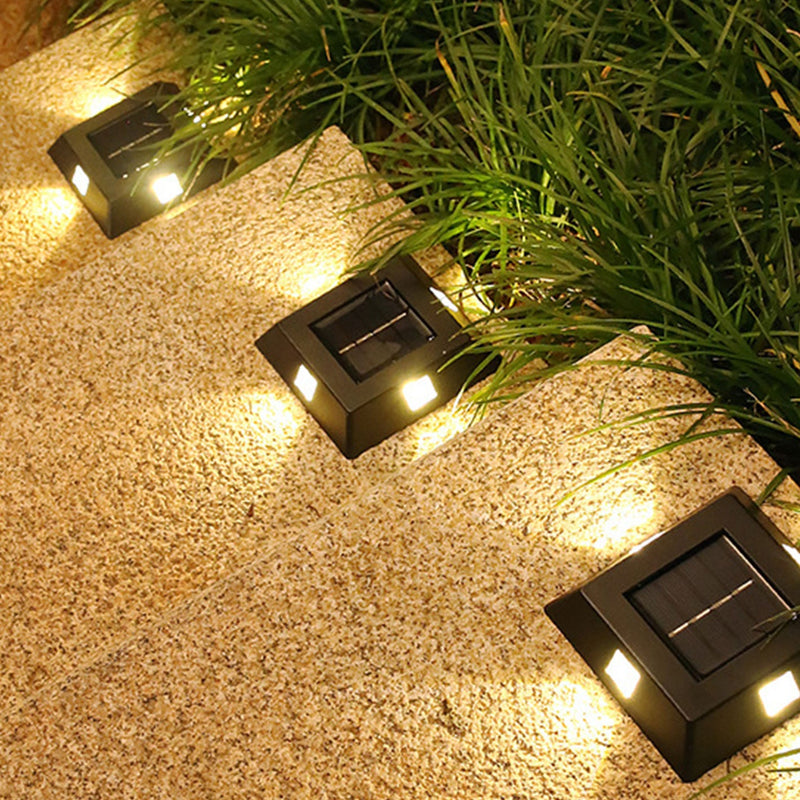 Modern Square Solar Outdoor Lawn LED Garden Ground  Landscape Light Wall Sconce Lamp