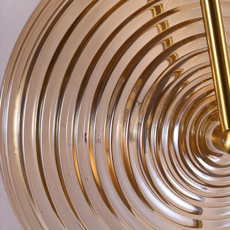 Conception de pendule créative en verre moderne 1-lampe applique murale 