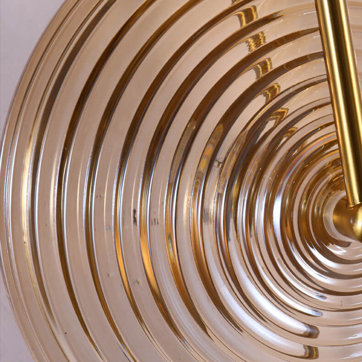 Conception de pendule créative en verre moderne 1-lampe applique murale 