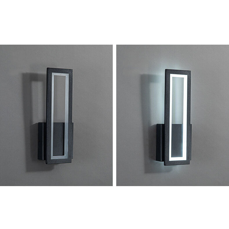 Moderne minimalistische rechteckige LED-Wandleuchte aus Acryl in Volltonfarbe 