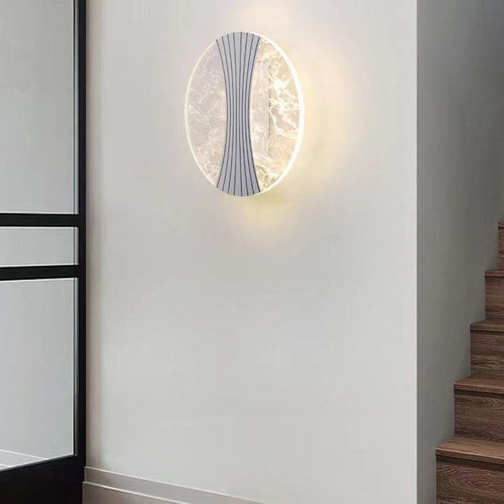 Moderne minimalistische runde Diamant-Hardware Acryl LED Wandleuchte Lampe für Schlafzimmer 
