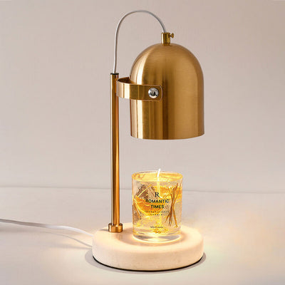 Lampe de table à cire fondante d'aromathérapie métallique cylindrique simple nordique 
